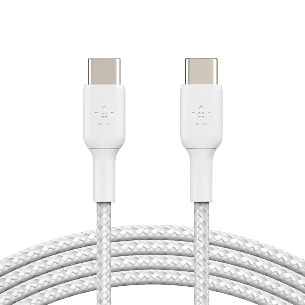Belkin BOOST CHARGE USB-C/USB-C kabel, 2m, bílý - odolný