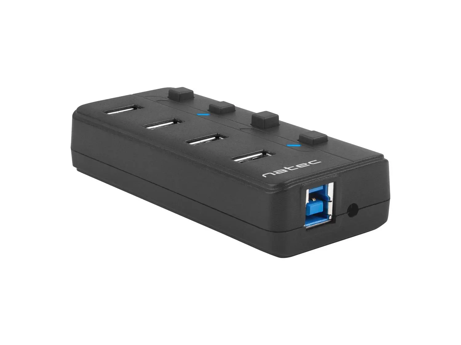 Natec Mantis 2 aktivní rozbočovač s funkcí nabíjení 4x USB 3.0 HUB, vypínač, napájecí adaptér NHU-1557