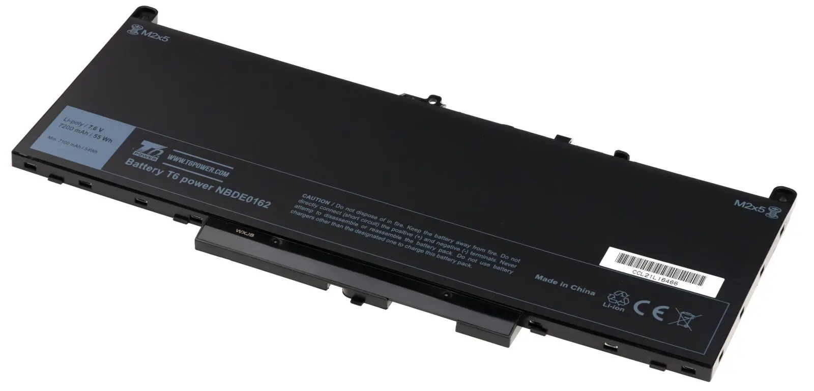 Baterie T6 power Dell Latitude E7270, E7470, 7200mAh, 55Wh, 4cell, Li-ion