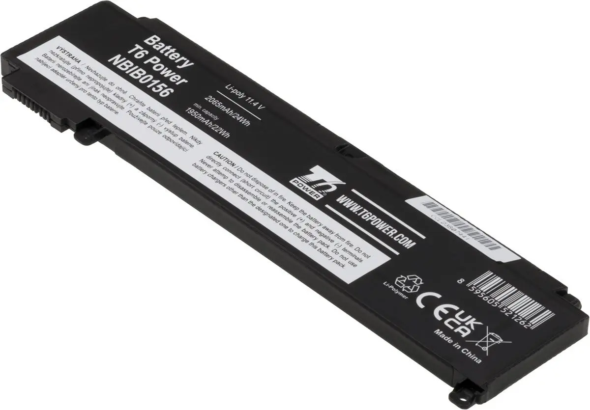Baterie T6 power Lenovo ThinkPad T460s, T470s, 2140mAh, 24Wh, 3cell, Li-Pol