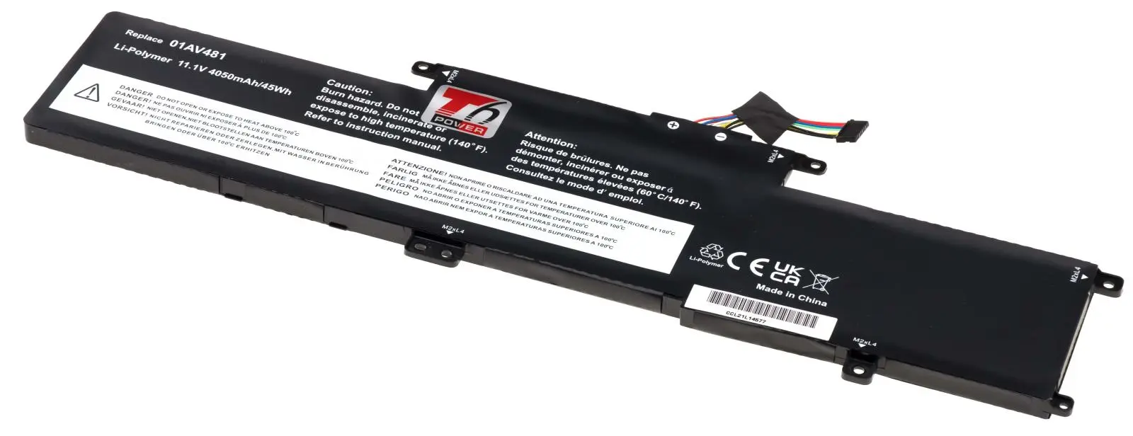 Baterie T6 Power pro Lenovo ThinkPad L380, L390, S2 Yoga, 4050mAh, 45Wh, 3cell, Li-Pol