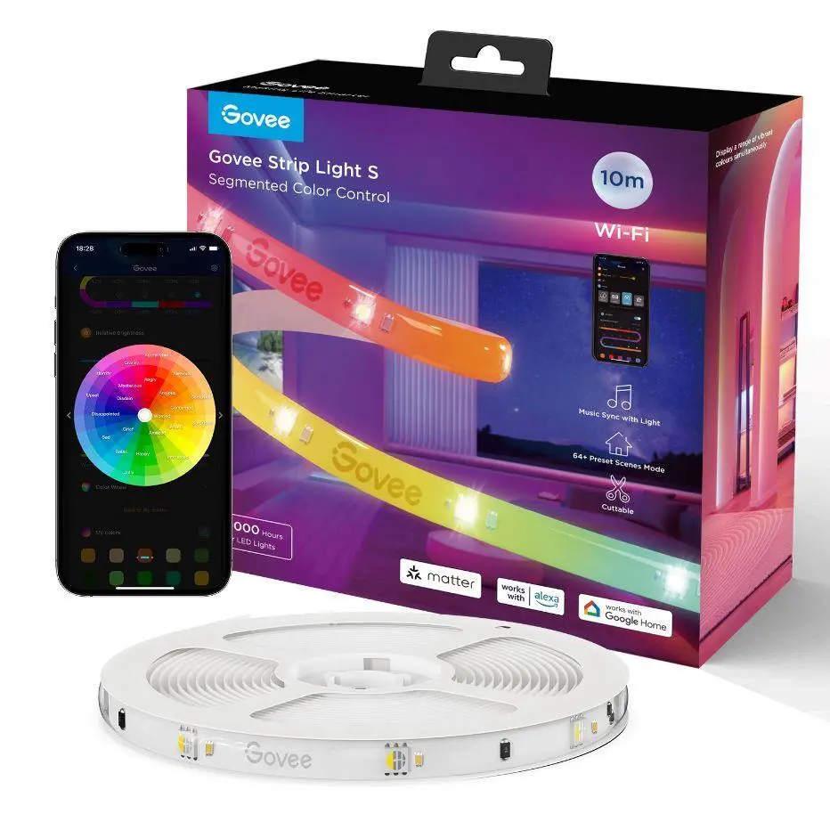 LED pásek 10 m Govee WiFi RGBICW Smart PRO