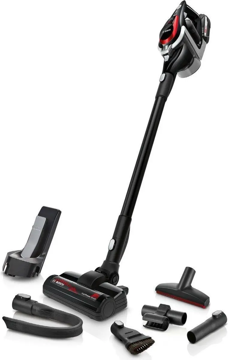 Bosch Unlimited Series 8 tyčový vysavač, akumulátorový, 63 dB, bezsáčkový, černá