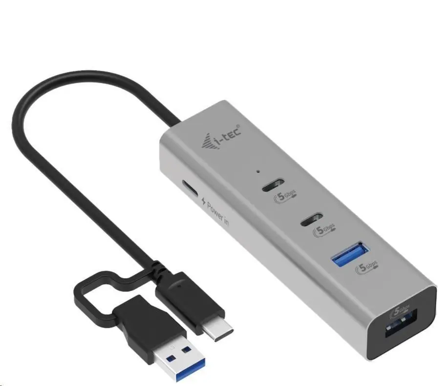 i-tec Universal Charging Metal HUB 2x USB-C + 2x USB-A Port, PD 85W