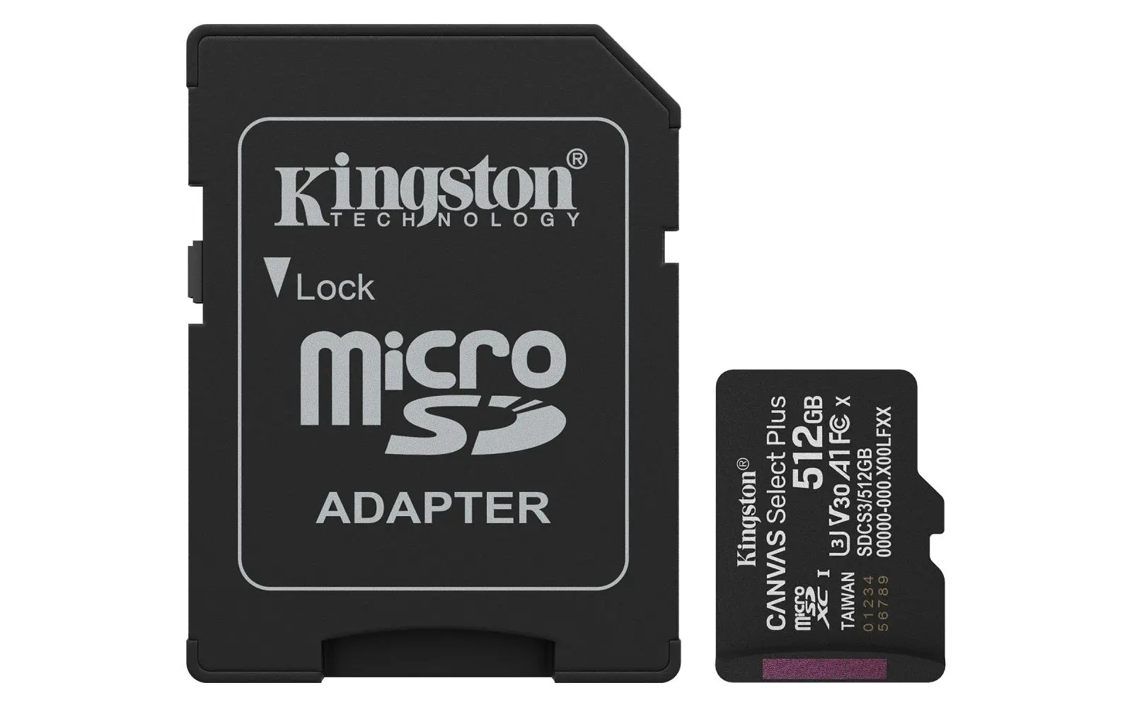Kingston Canvas Select Plus/Micro SDXC/512GB/UHS-I U3 / Class 10/+ Adaptér SDCS3/512GB