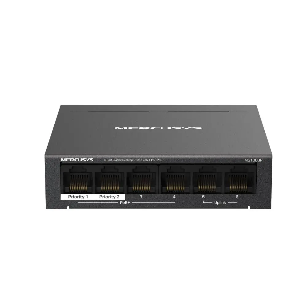 Mercusys MS106GP 6xGb desktop switch 4xPoE+