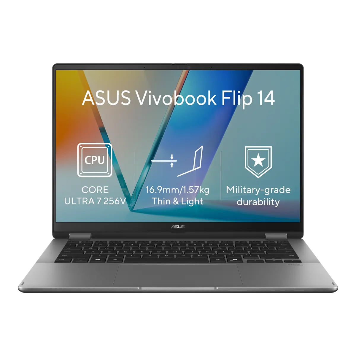 ASUS Vivobook 14 Flip - Ultra 7 Processor 256V/16GB/1TB SSD/14"/WUXGA/OLED/Touch/2y PUR/Win 11 Home/šedá