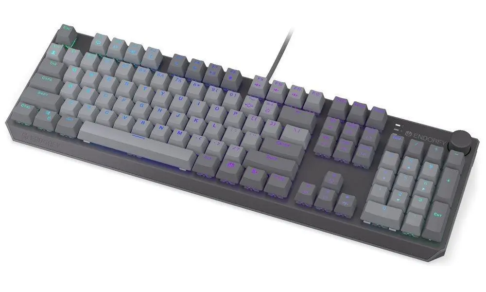 Endorfy Thock V2 Klávesnice, herní, drátová, mechanická, Endorfy Red, US layout, ARGB, hliníková konstrukce, USB, šedá