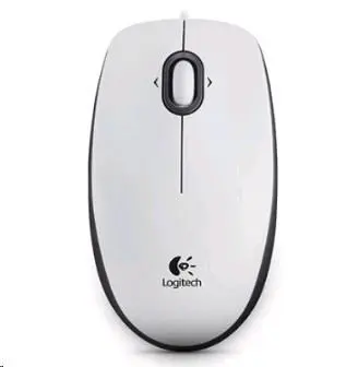 Logitech B100 Optical USB Mouse, bílá
