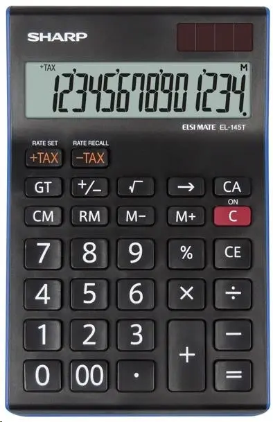 SHARP kalkulačka - EL-145TBL - černá