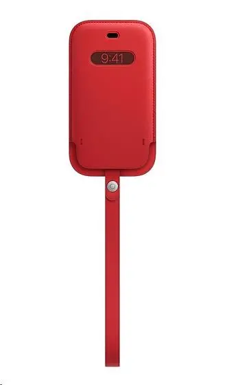 iPhone 12 mini Leather Sleeve wth MagSafe RED