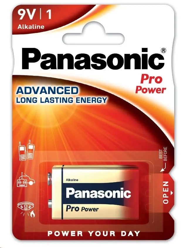 Alkalická baterie 9V Panasonic Pro Power 6LR61