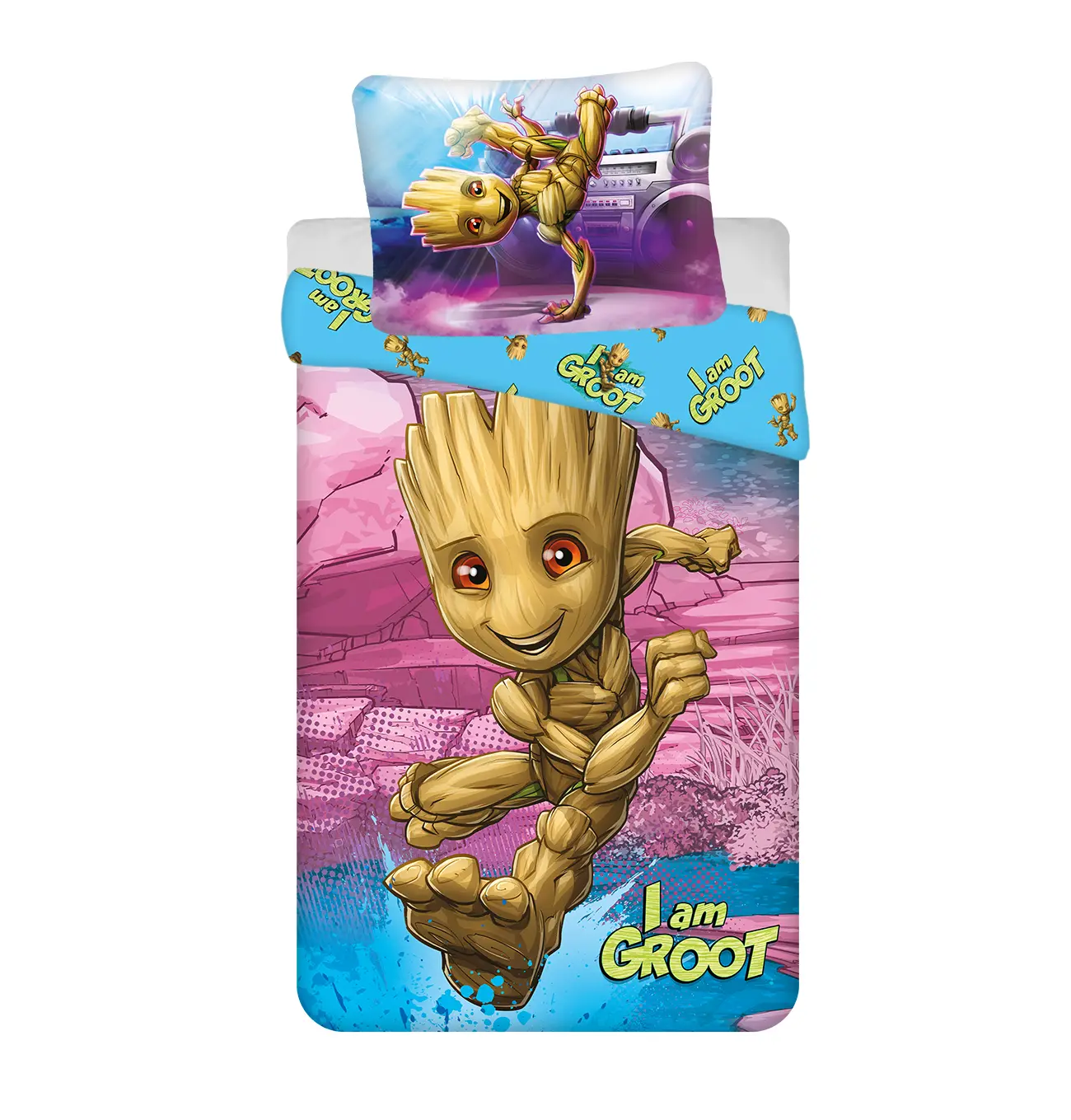 Bavlněné povlečení 140x200+70x90 I am Groot