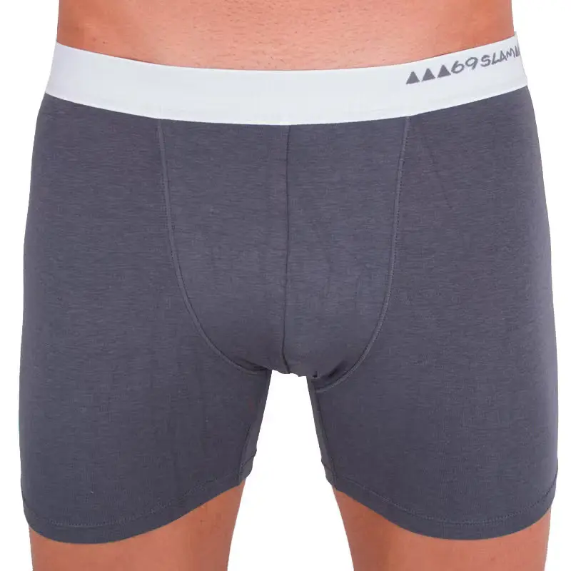 Pánské boxerky 69SLAM fit bamboo plain dark grey S, trenky / trenýrky