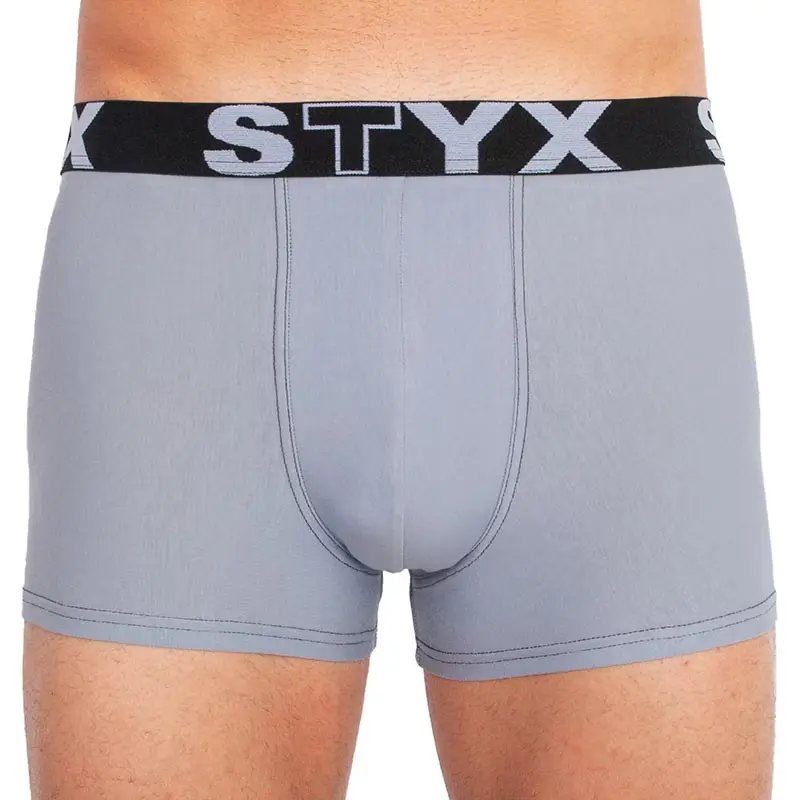 Pánské boxerky Styx sportovní guma světle šedé (G1067) L, trenky / trenýrky