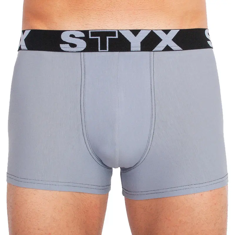 Pánské boxerky Styx sportovní guma světle šedé (G1067) L, trenky / trenýrky