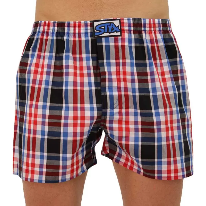Pánské trenky Styx klasická guma vícebarevné (A837) M, trenýrky