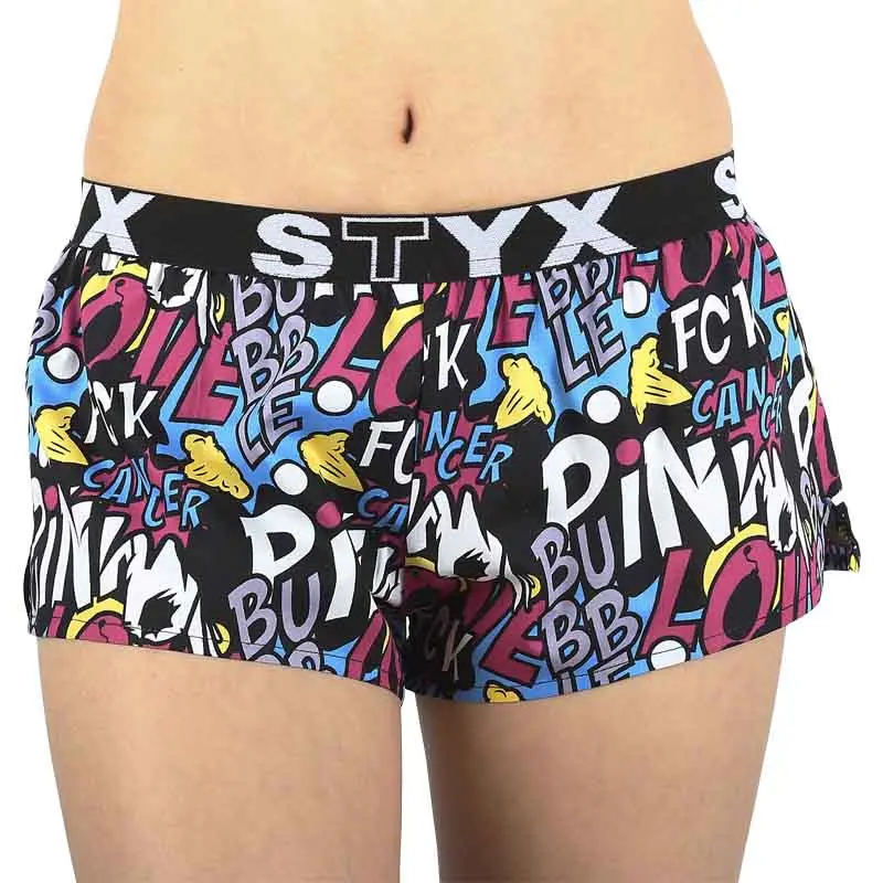 Dámské trenky Styx art sportovní guma Pink Bubble (T1058) S, trenýrky