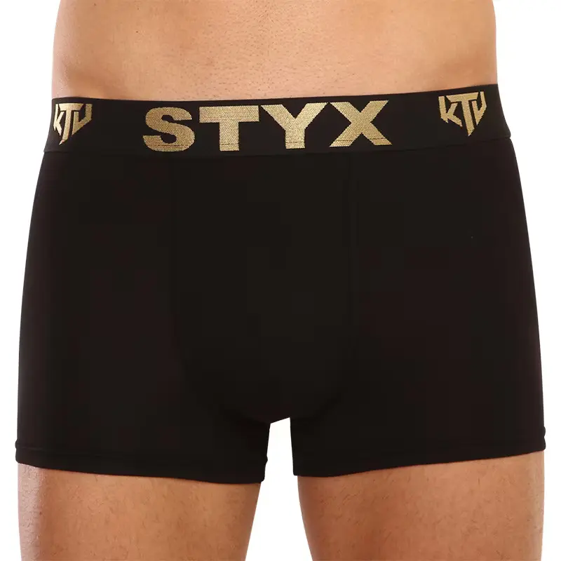 Pánské boxerky Styx / KTV sportovní guma černé - černá guma (GTC960)