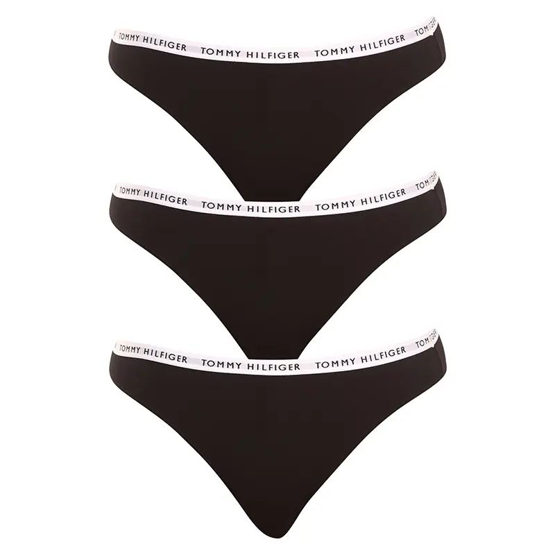 3PACK dámské kalhotky Tommy Hilfiger černé (UW0UW02828 0R7) S