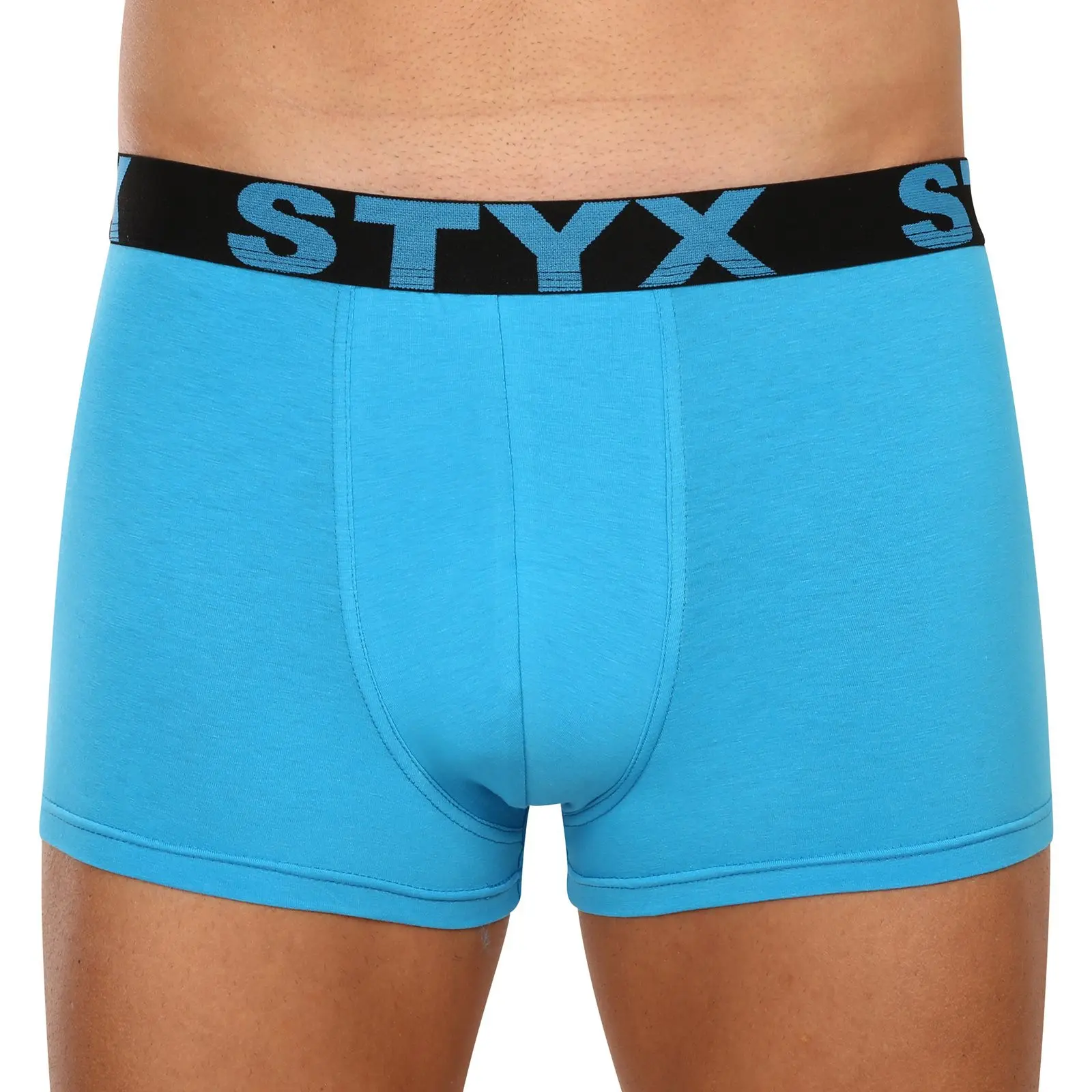 Pánské boxerky Styx sportovní guma nadrozměr světle modré (R1169) 4XL, trenky / trenýrky