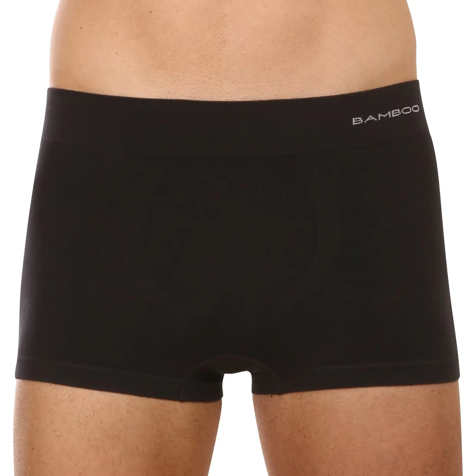 Pánské boxerky Gino bezešvé bambusové černé (53005) M, trenky / trenýrky