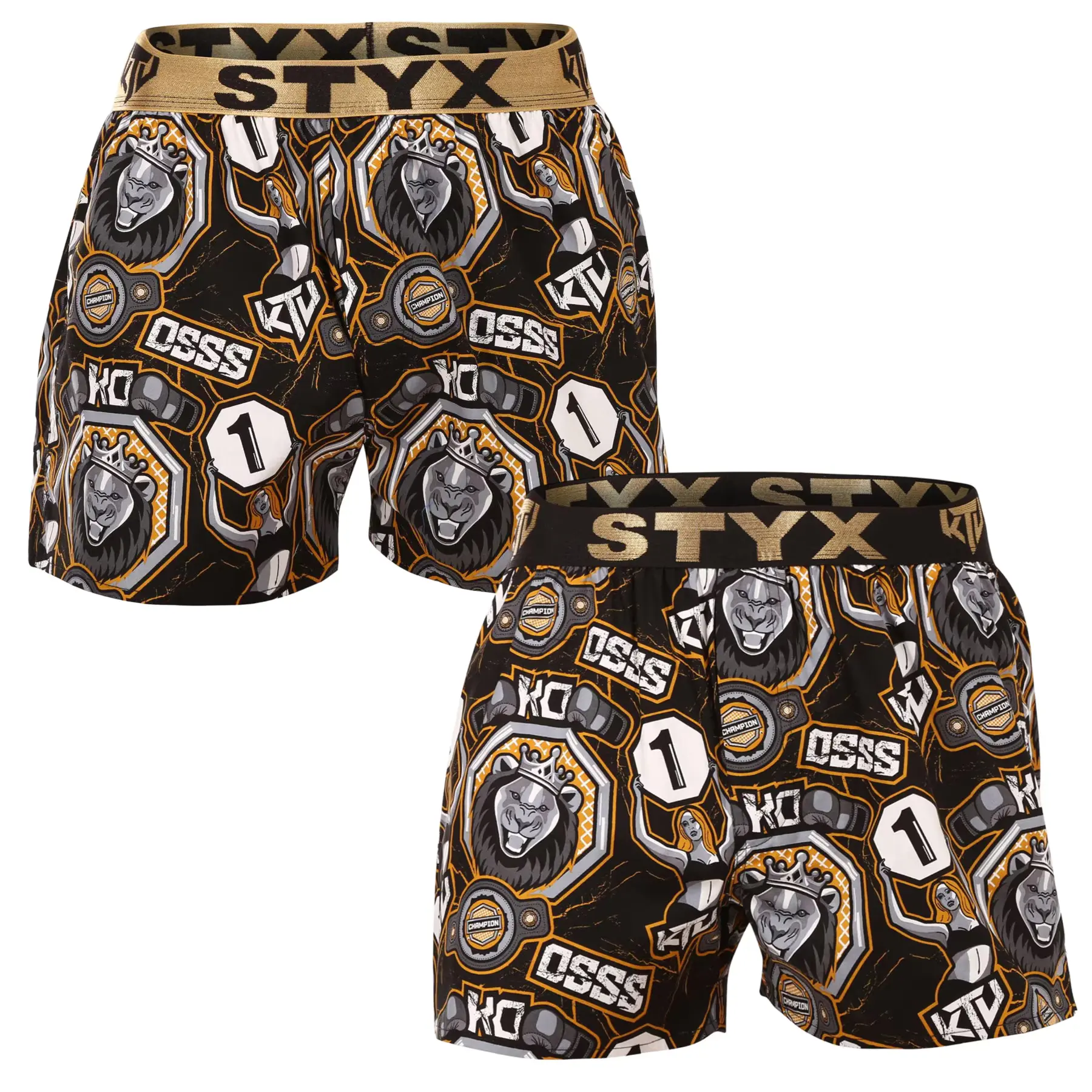 2PACK pánské trenky Styx art / KTV sportovní guma (2BT1655)