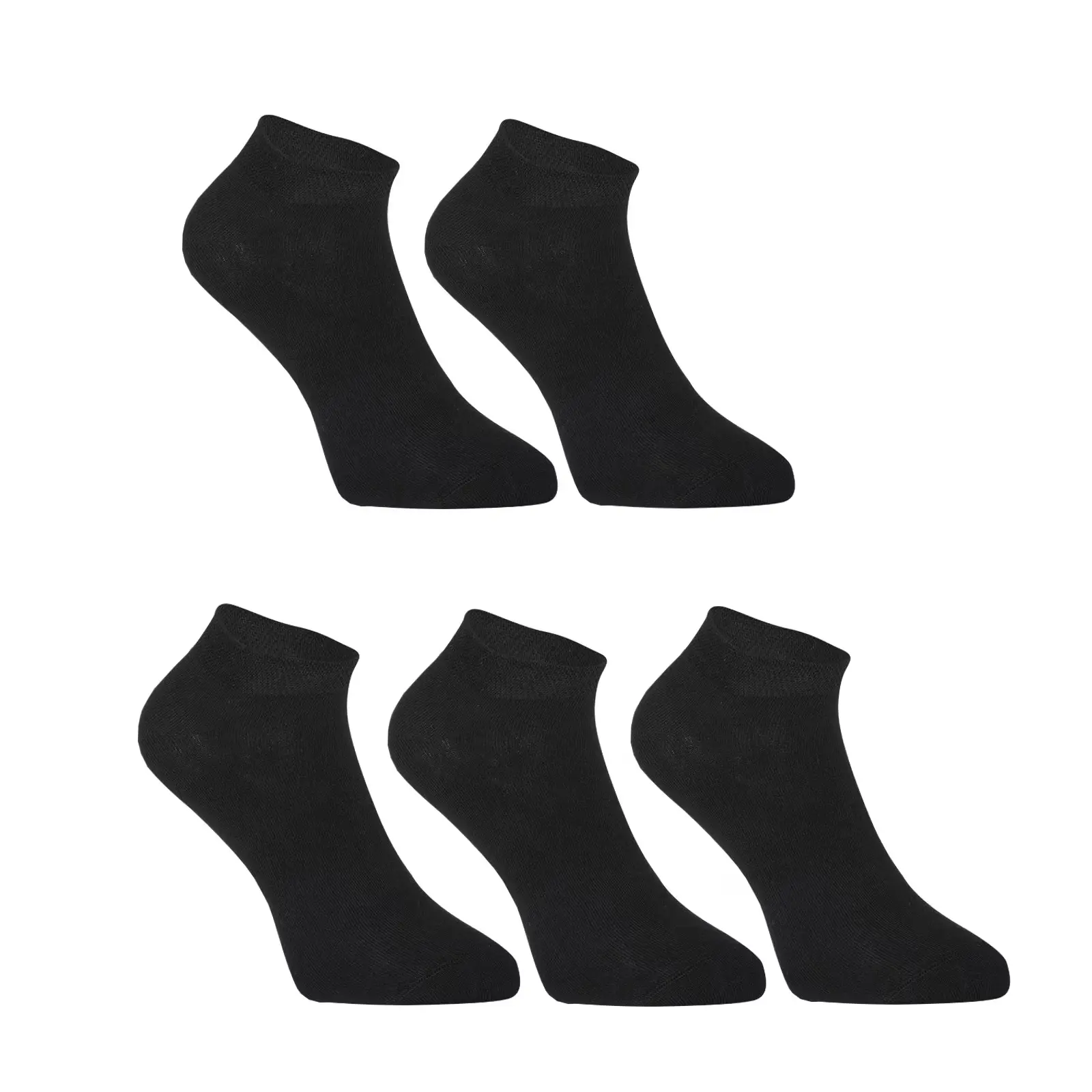 5PACK ponožky Styx nízké bambusové černé (5HBN960)