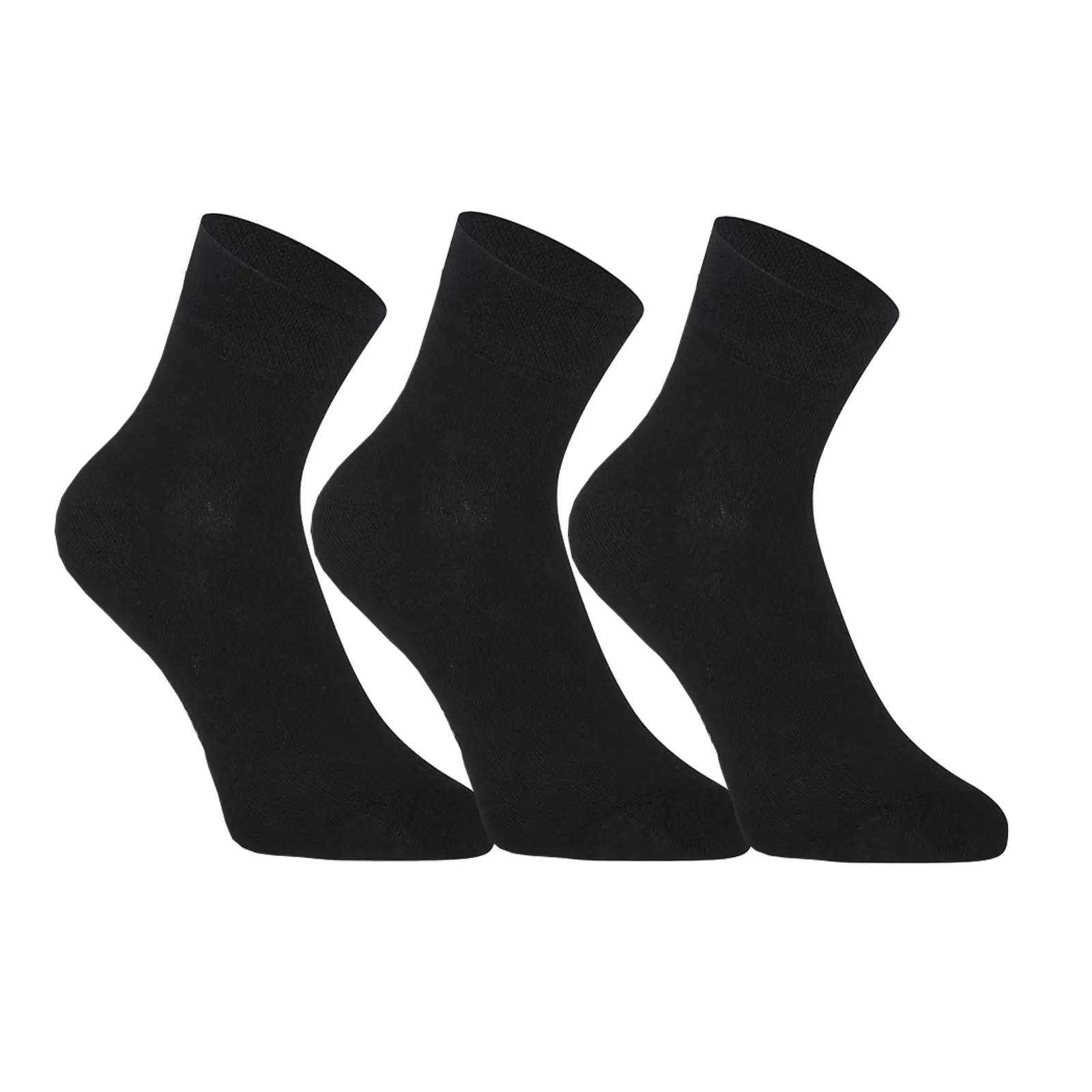 3PACK ponožky Styx kotníkové bambusové černé (3HBK960)