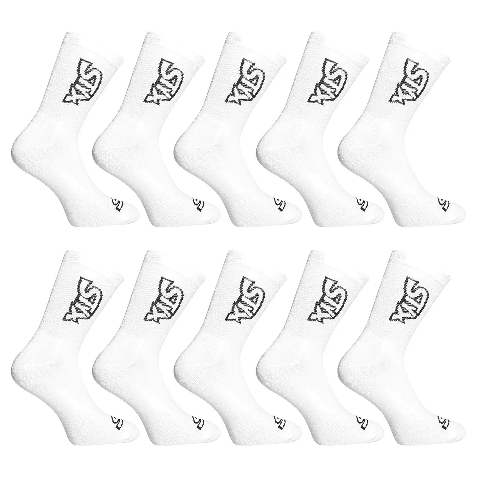 10PACK ponožky Styx vysoké bílé (10HV1061)