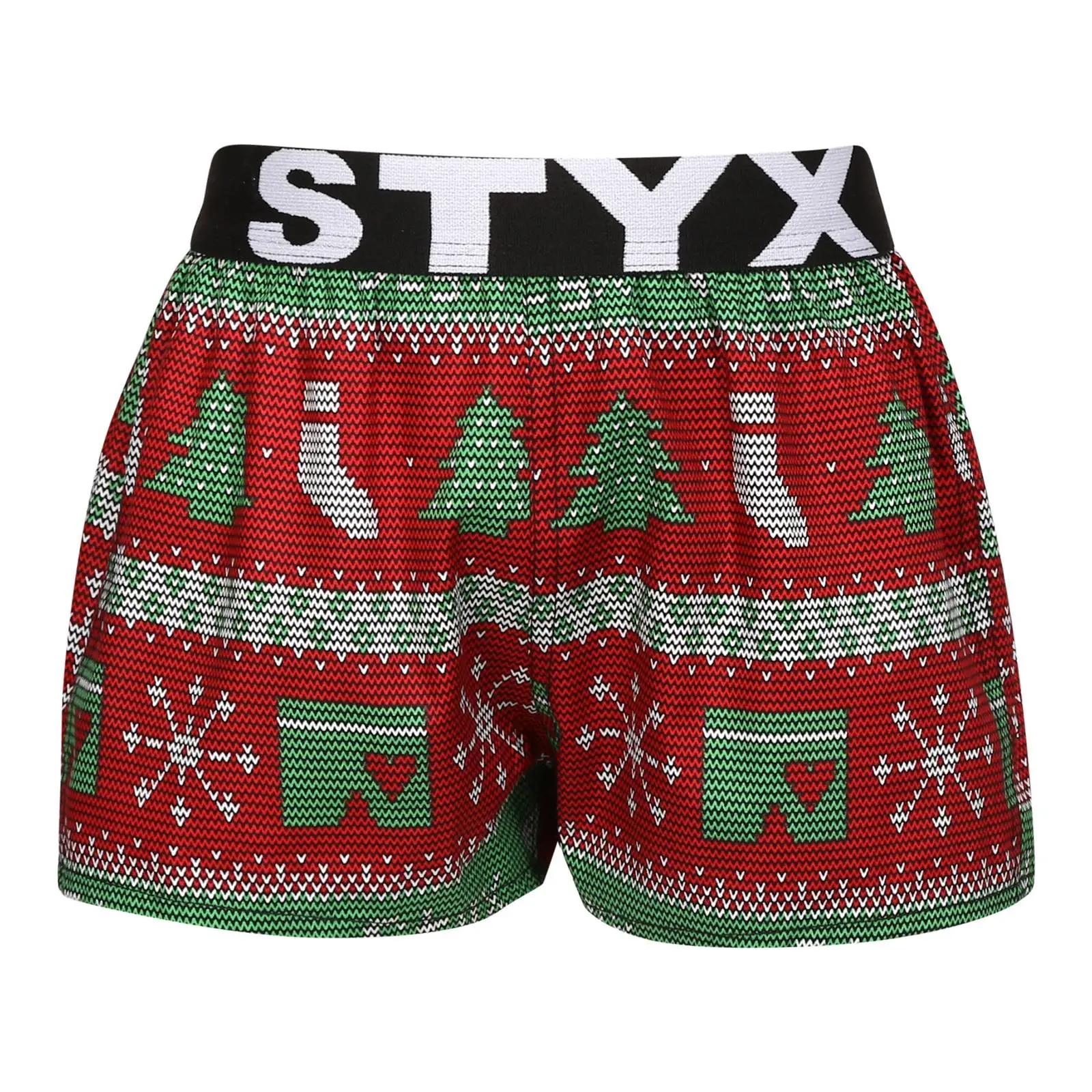 Dětské trenky Styx art sportovní guma Vánoce pletené (BJ1658) 12-14 let, trenýrky