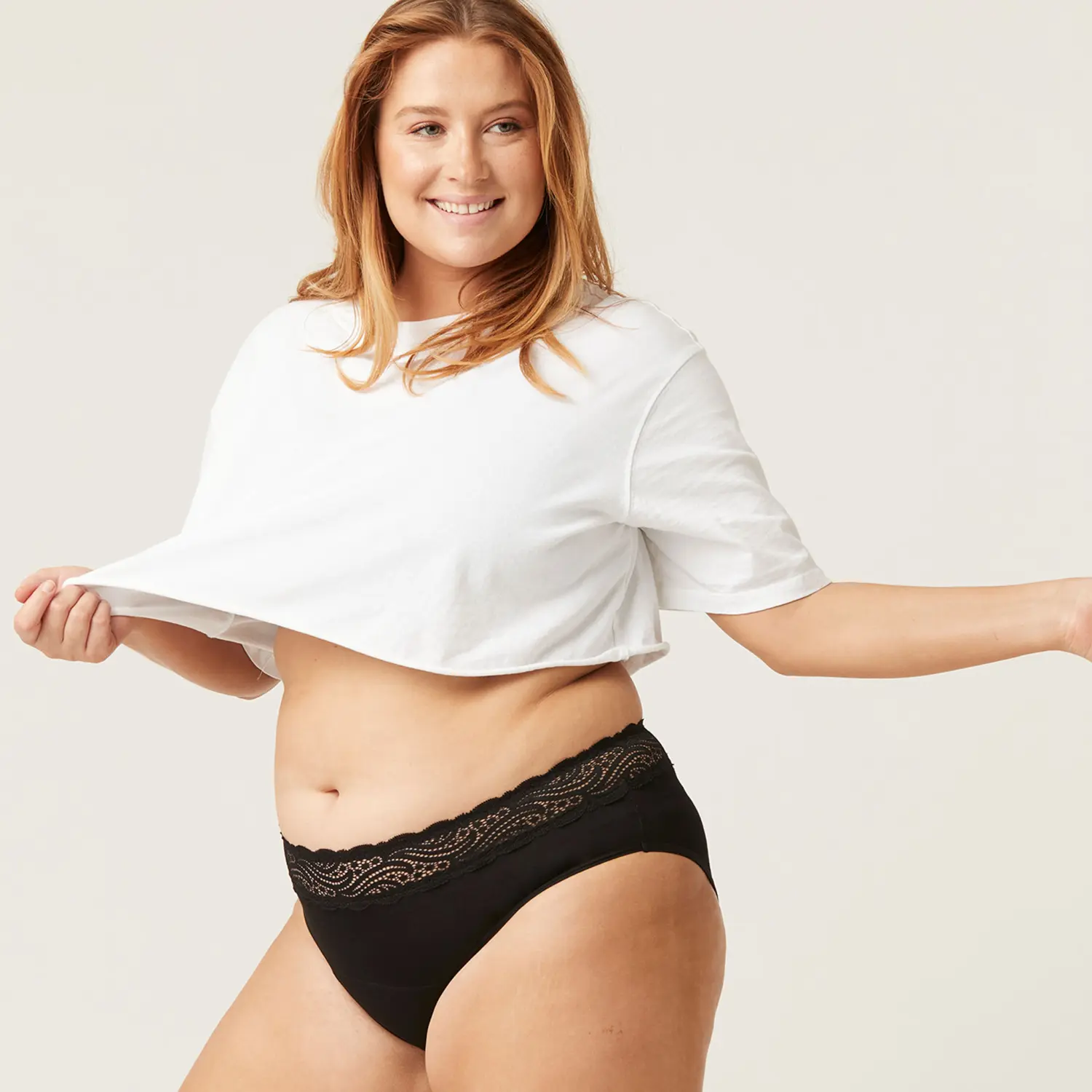 Menstruační kalhotky Modibodi Sensual Hi-Waist Bikini Light-Moderate (MODI4035) 5XL