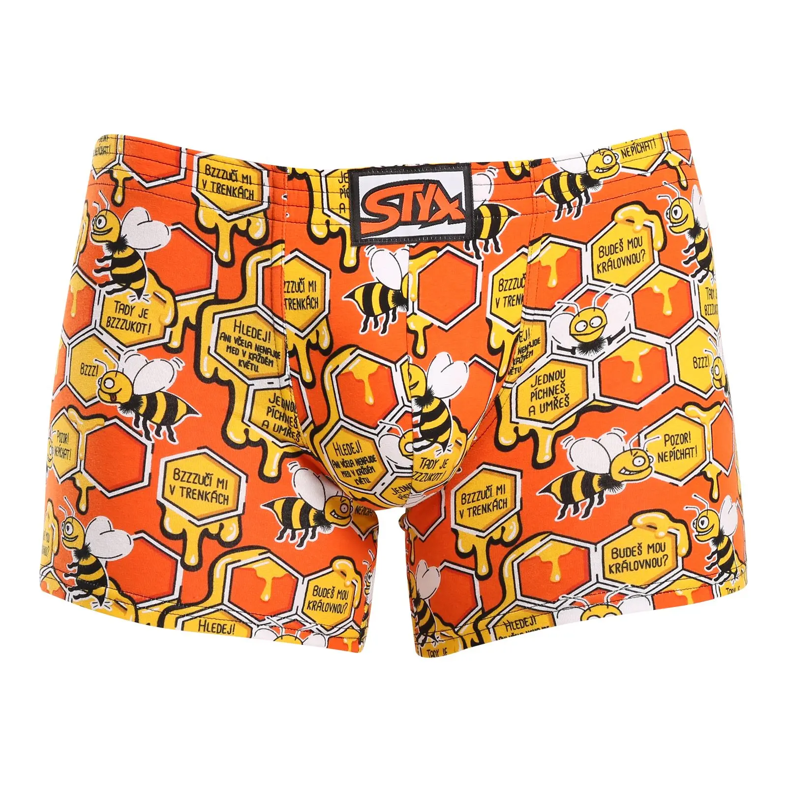 Pánské boxerky Styx long art klasická guma včelky (F1654) M, trenky / trenýrky