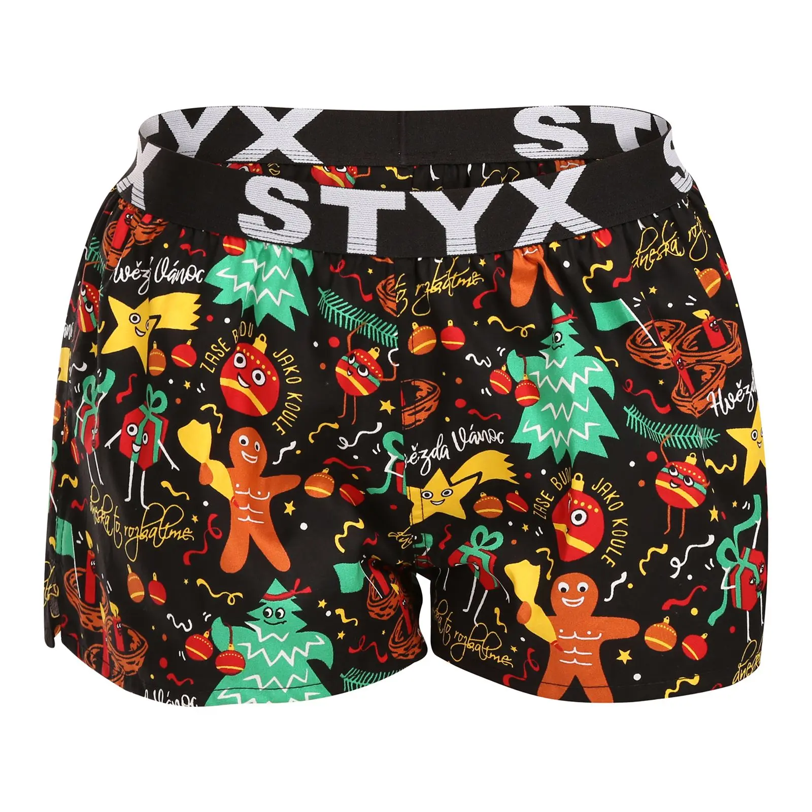 Dámské trenky Styx art sportovní guma Vánoce ozdoby (T1754) XL, trenýrky