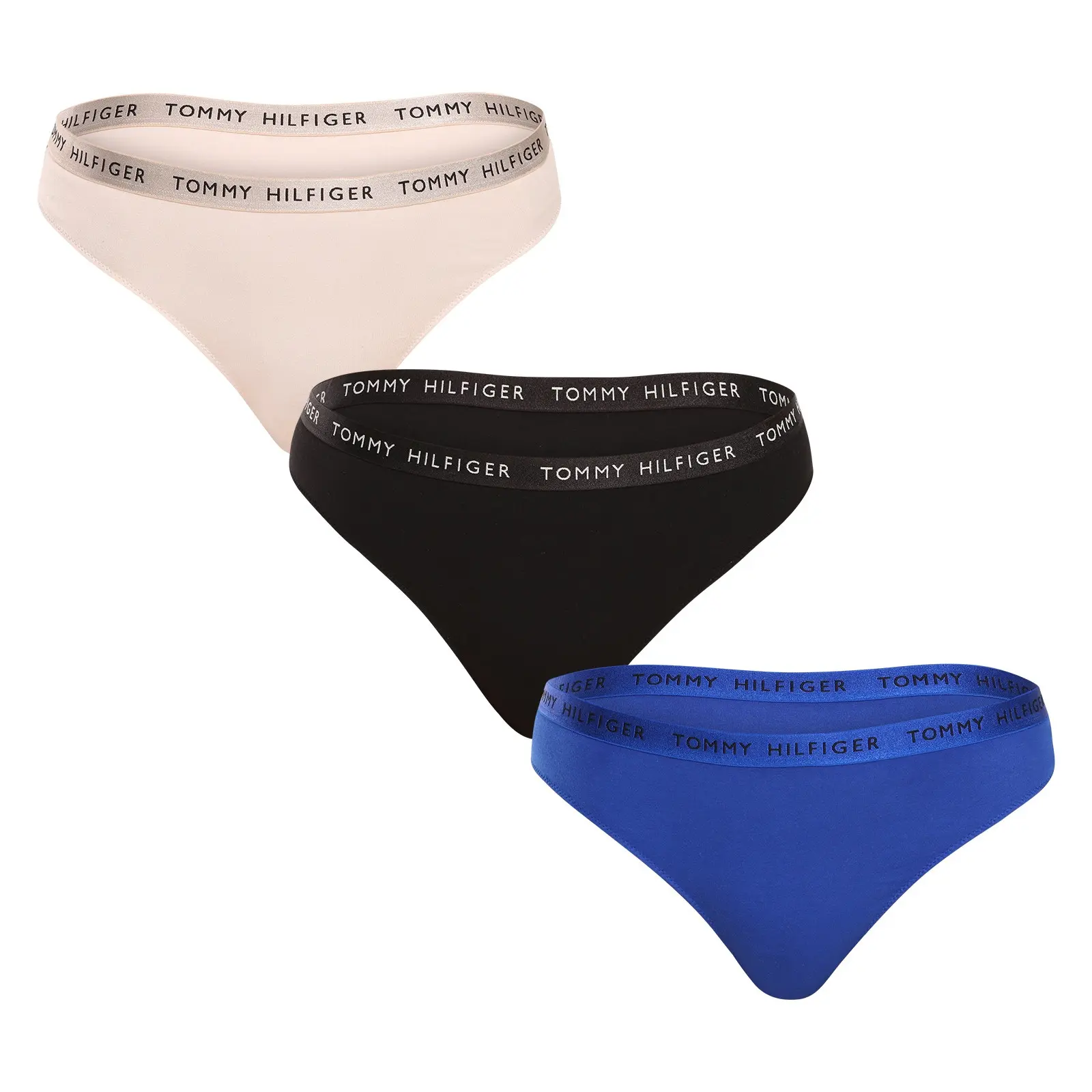 3PACK dámská tanga Tommy Hilfiger vícebarevná (UW0UW04889 0R1) XL