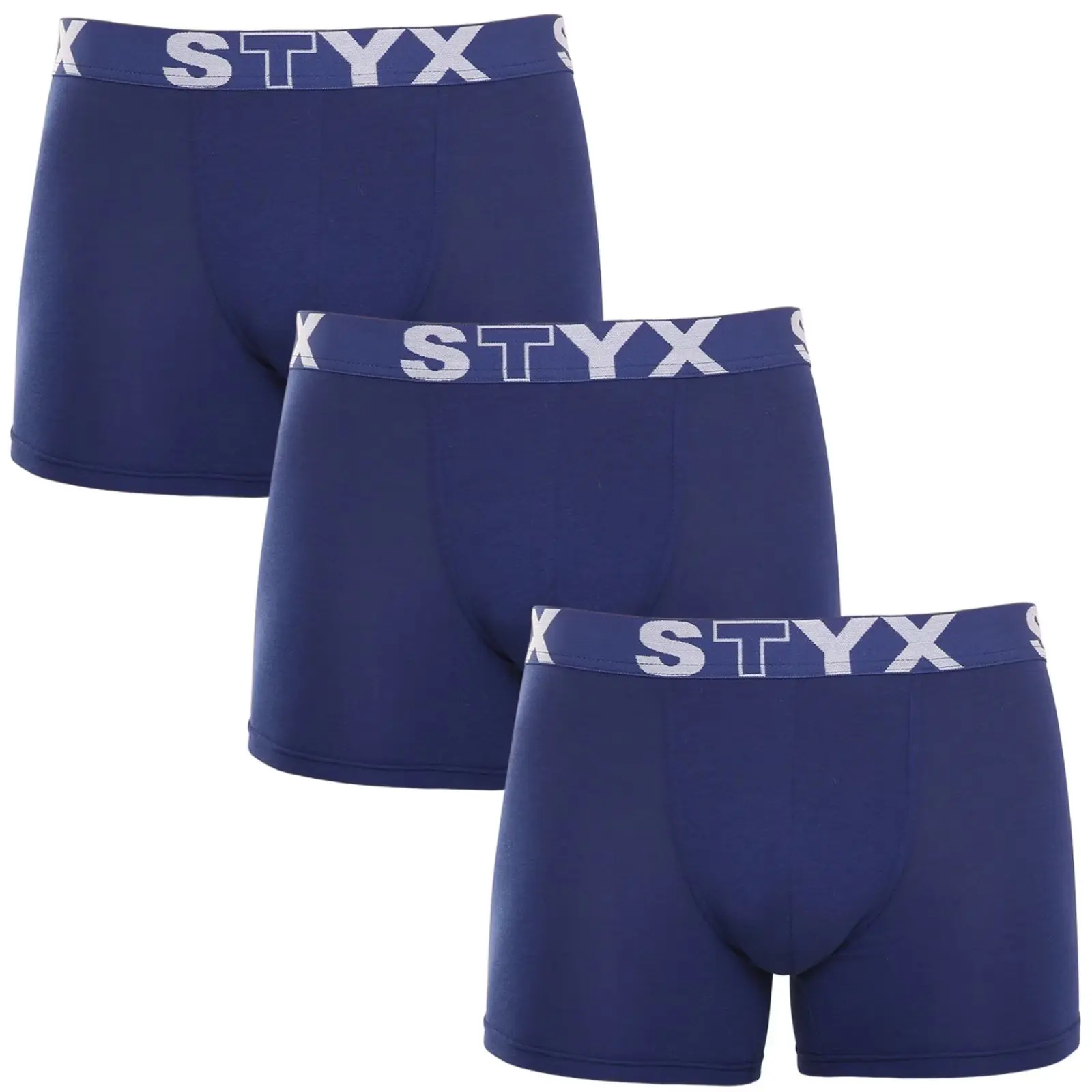 3PACK pánské boxerky Styx long sportovní guma tmavě modré (3U968) M, trenky / trenýrky