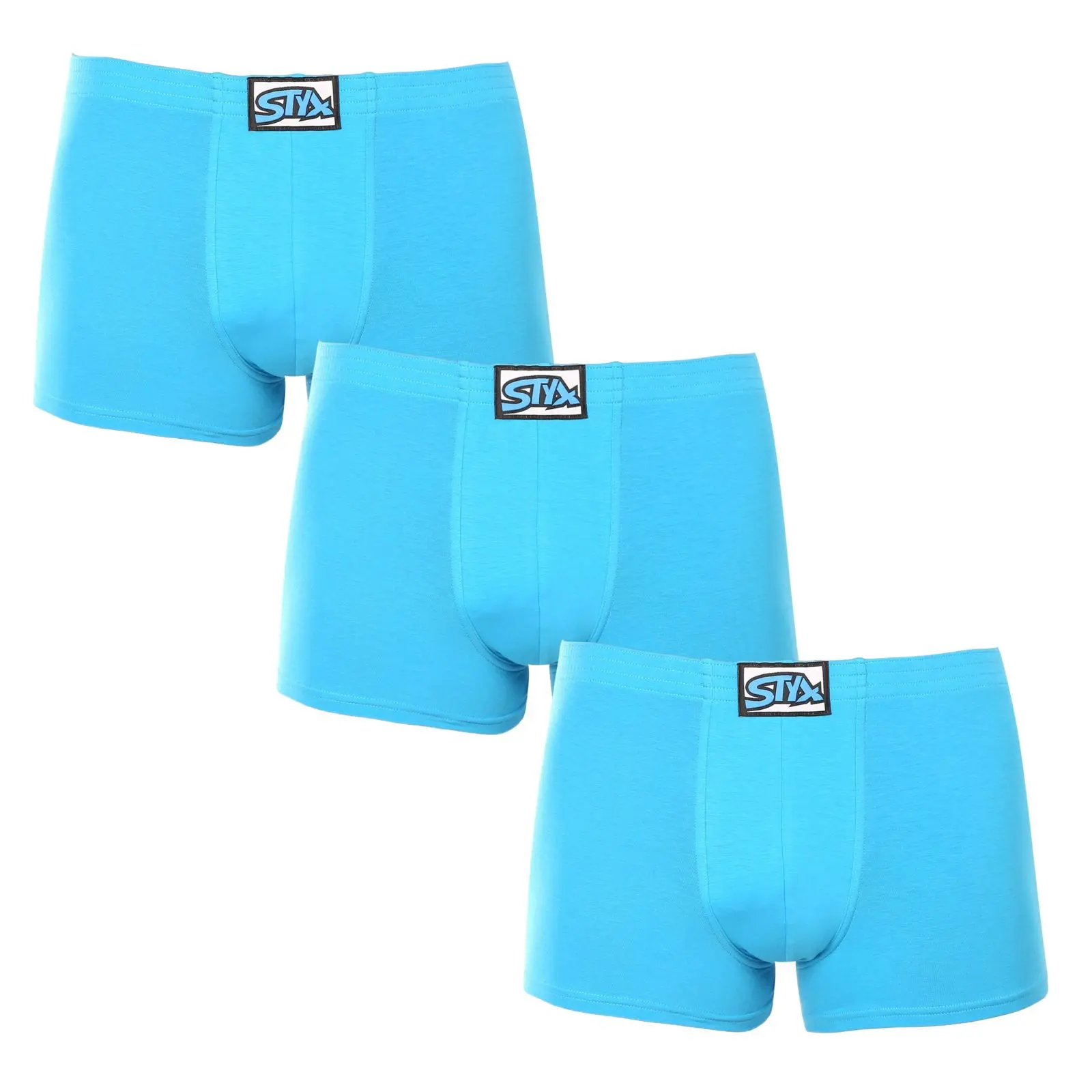 3PACK pánské boxerky Styx klasická guma světle modré (3Q1169) XL, trenky / trenýrky