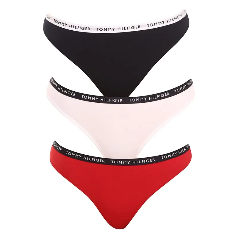 3PACK dámská tanga Tommy Hilfiger vícebarevná (UW0UW02829 0WS)