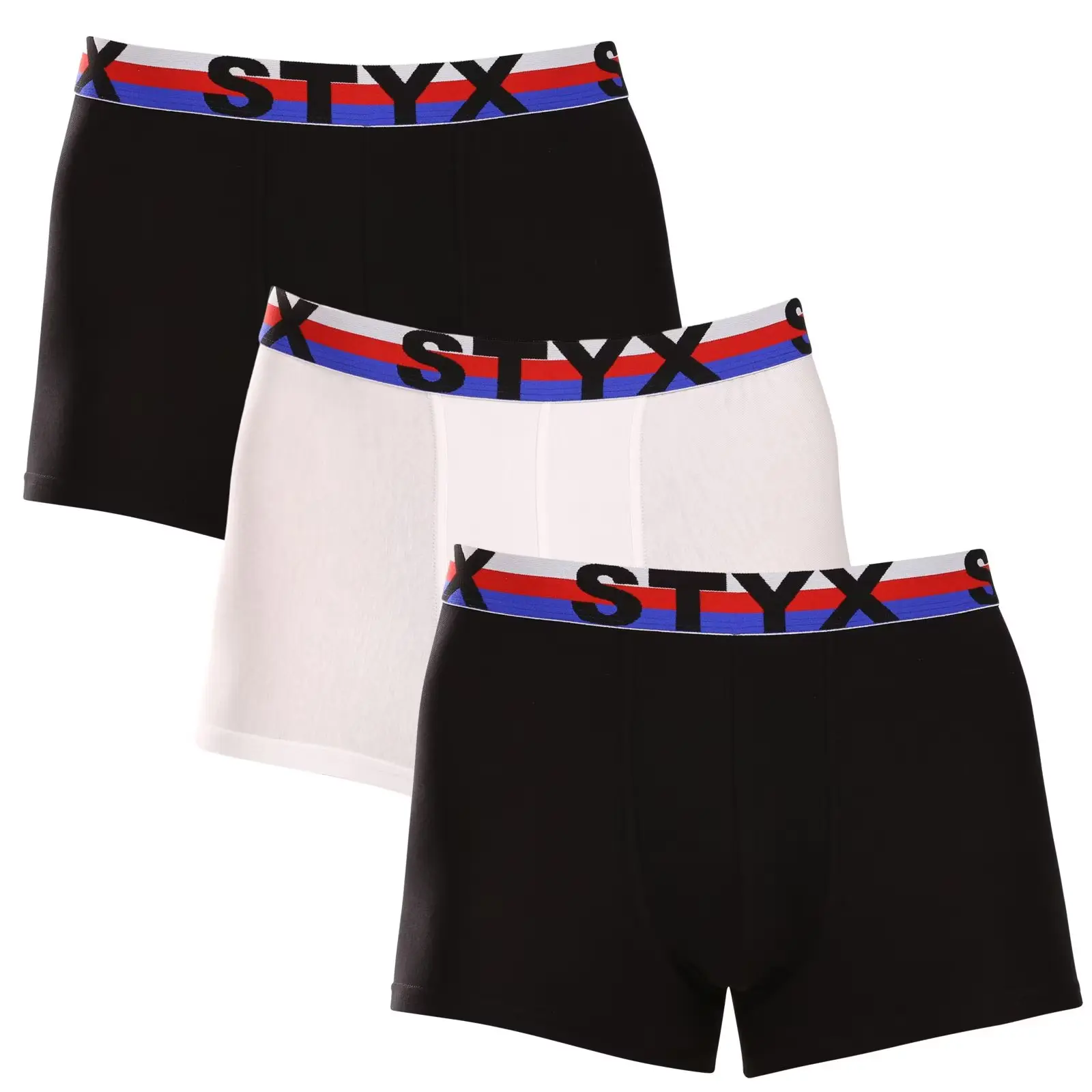 3PACK pánské boxerky Styx sportovní guma vícebarevné trikolóra (3G19001) XXL, trenky / trenýrky