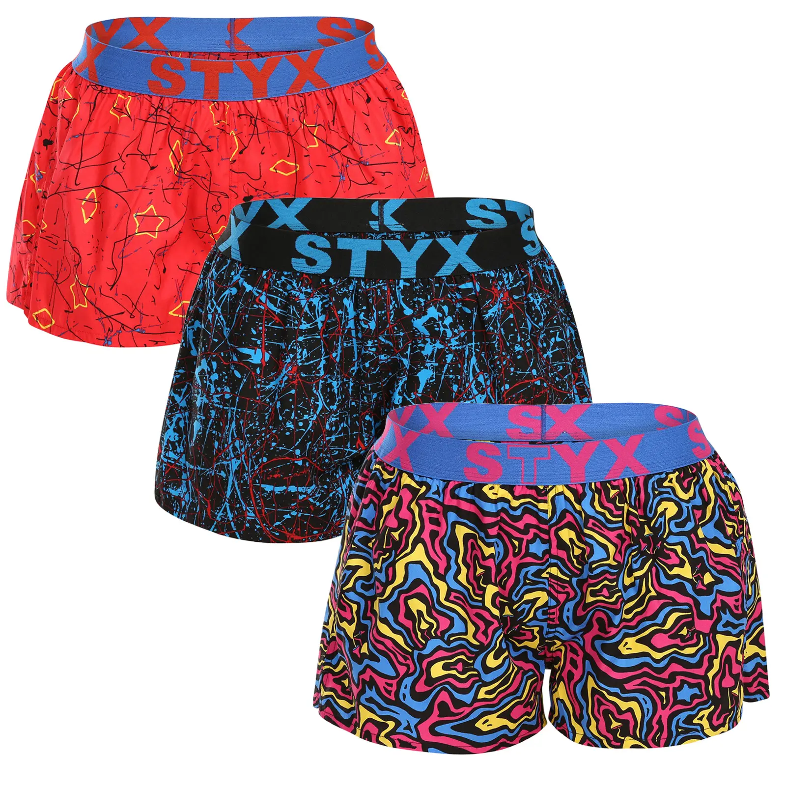 3PACK dámské trenky Styx art sportovní guma vícebarevné (3T13603) S, trenýrky