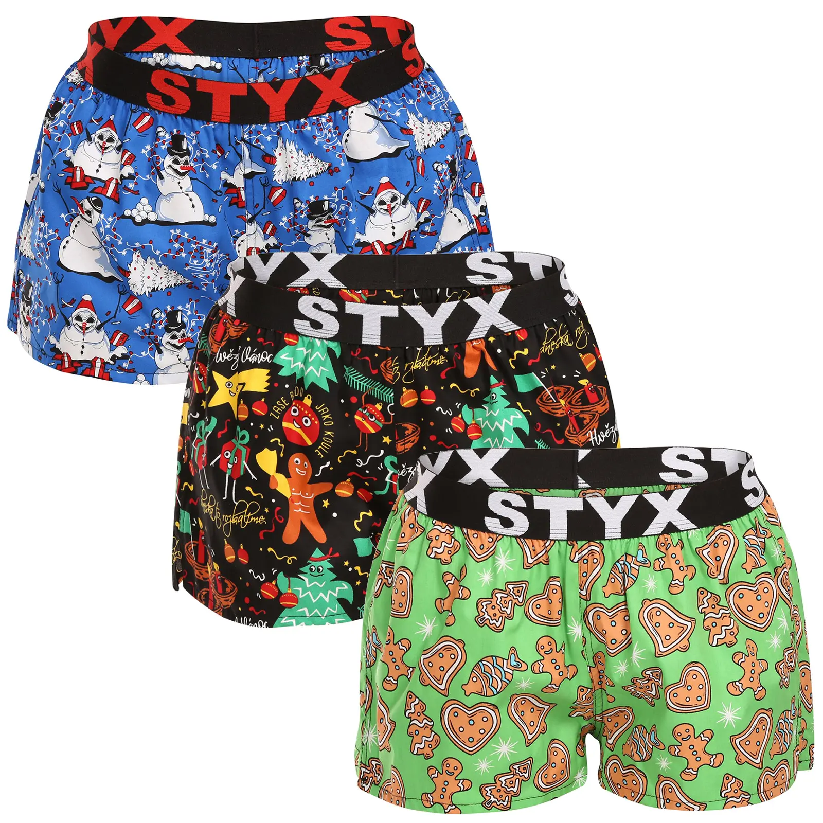 3PACK dámské trenky Styx art sportovní guma vícebarevné (3T17134) L, trenýrky