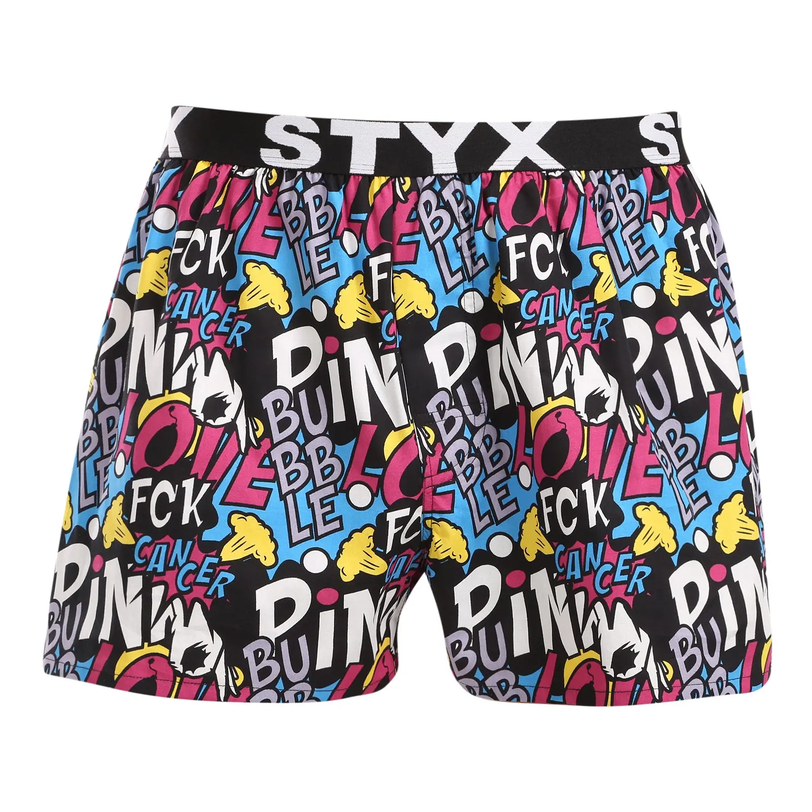 Pánské trenky Styx art sportovní guma Pink Bubble (B1058)