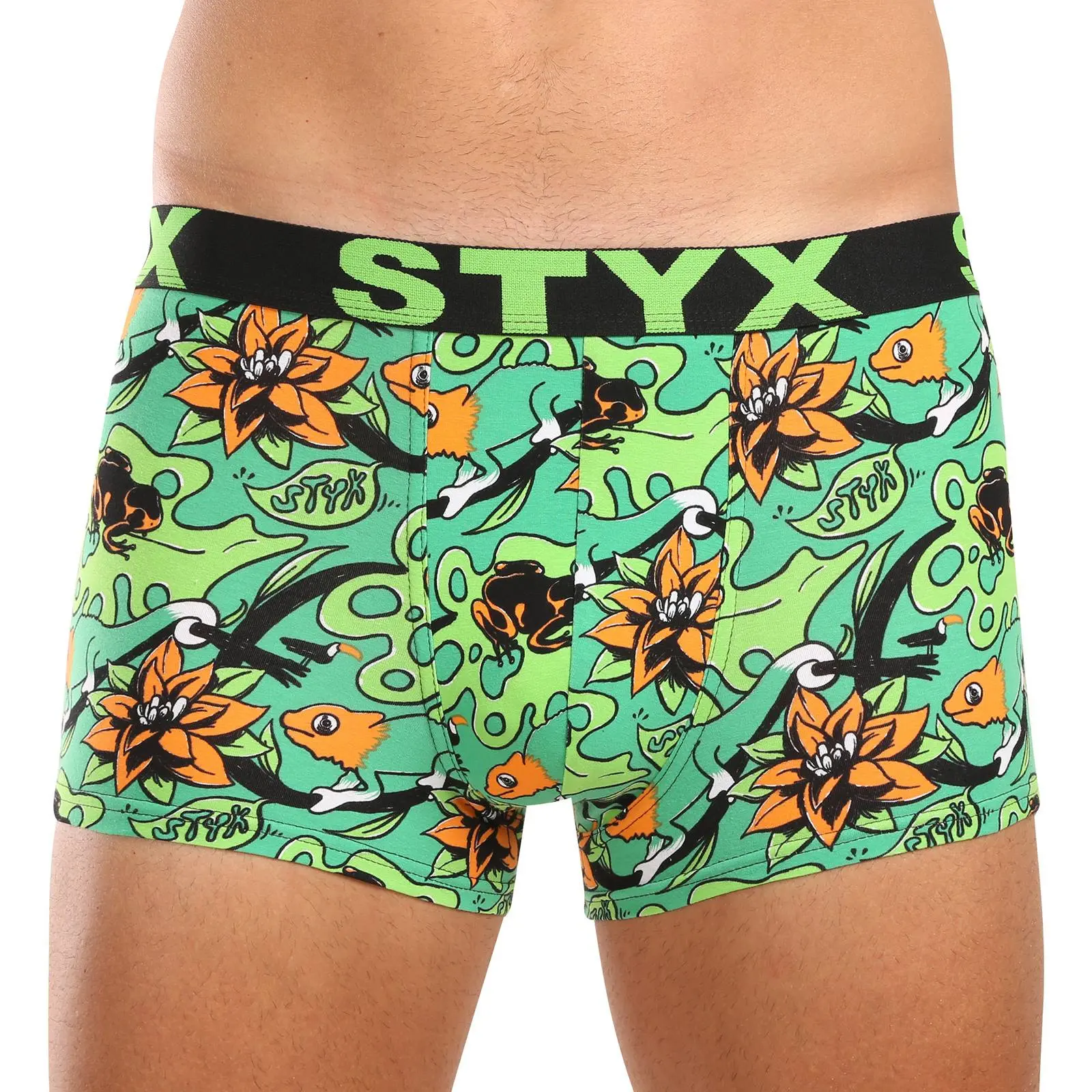 Pánské boxerky Styx art sportovní guma nadrozměr tropic (R1557)