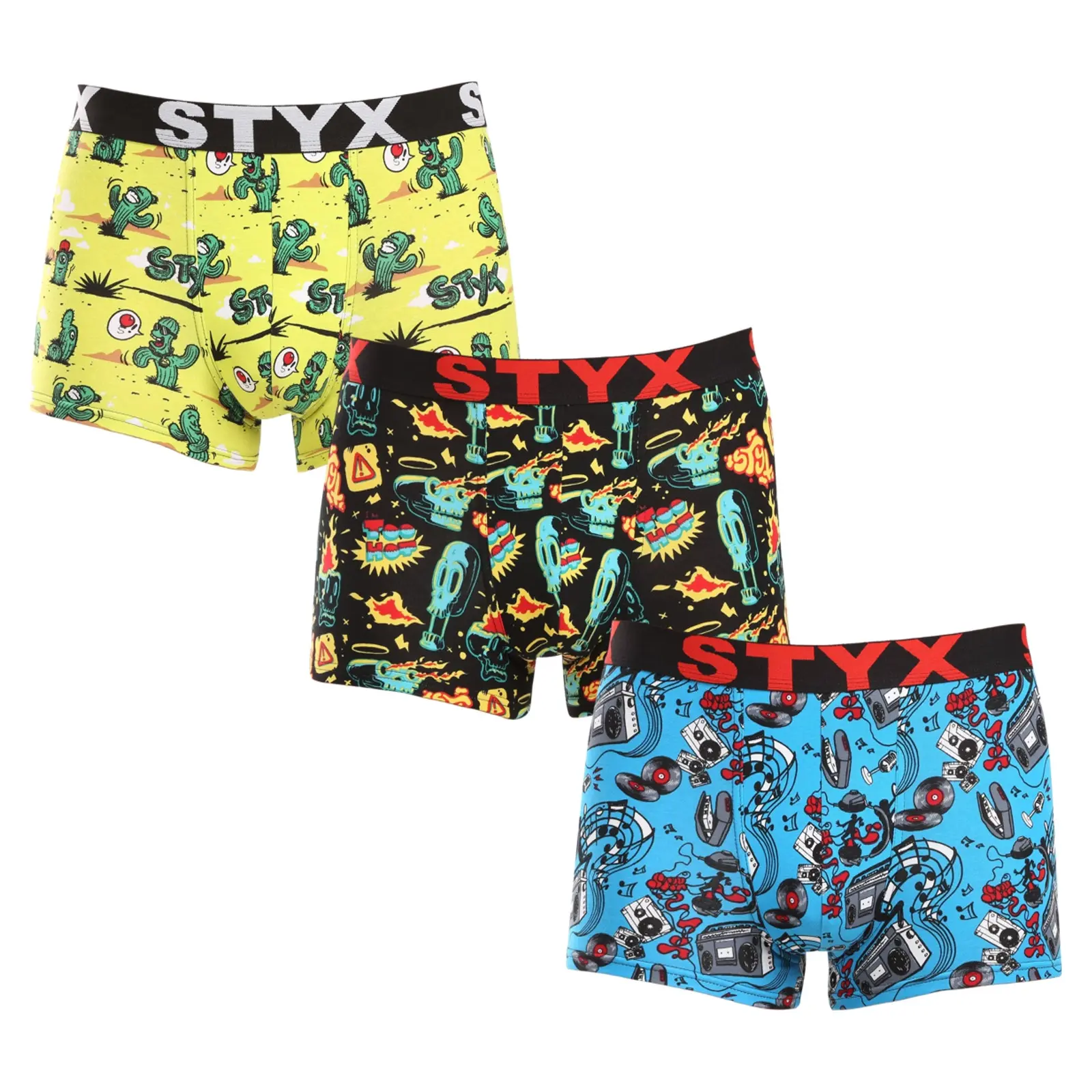 3PACK Pánské boxerky Styx art sportovní guma nadrozměr (3R13188) 4XL, trenky / trenýrky