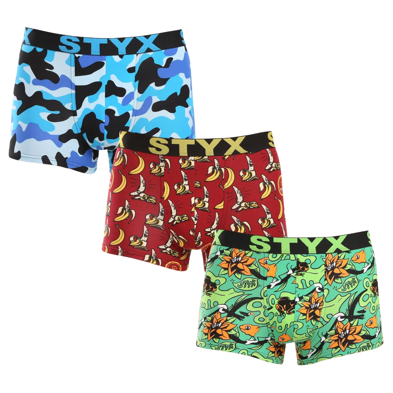 3PACK Pánské boxerky Styx art sportovní guma nadrozměr (3R13970) 4XL, trenky / trenýrky