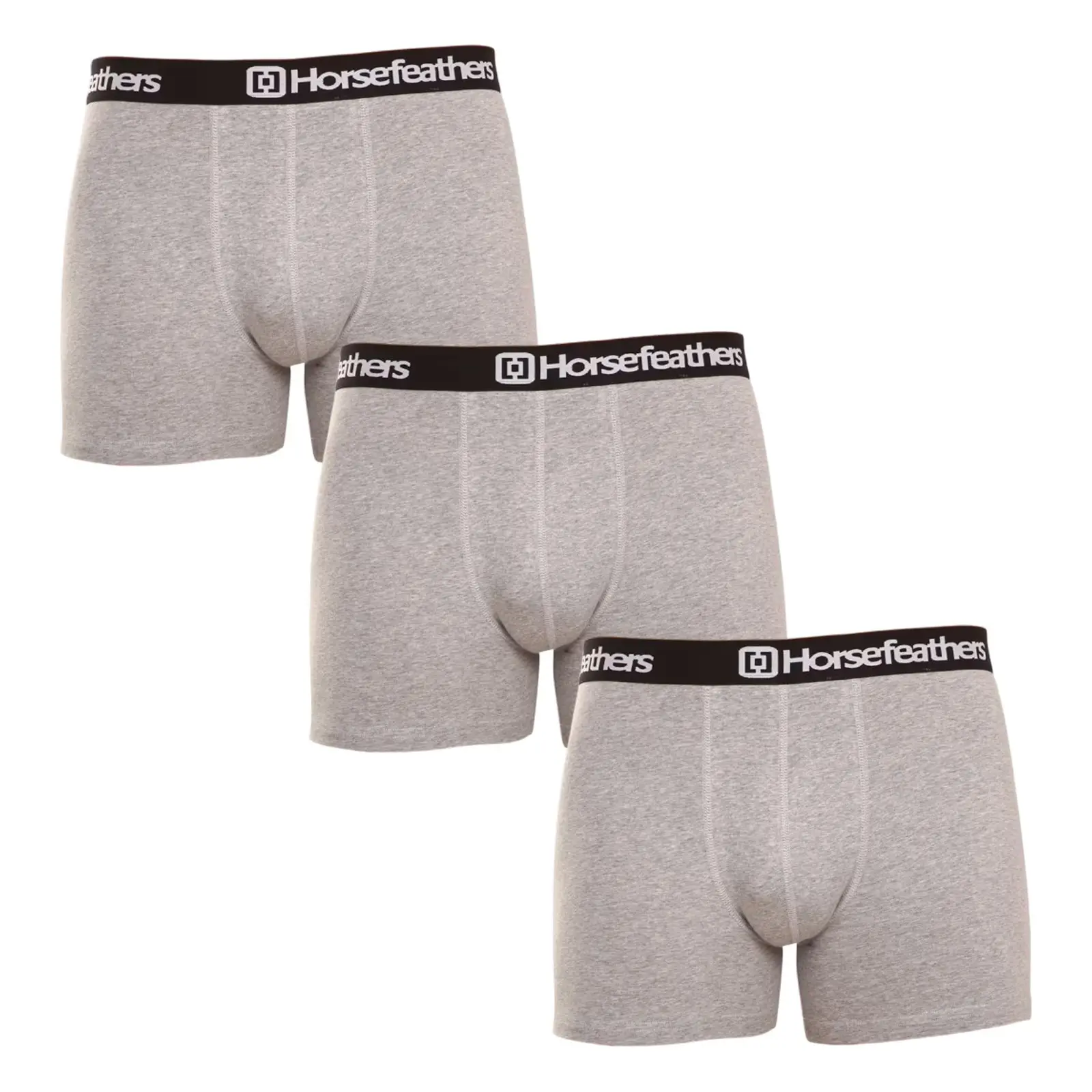 3PACK pánské boxerky Horsefeathers Dynasty heather gray (AM067C)
