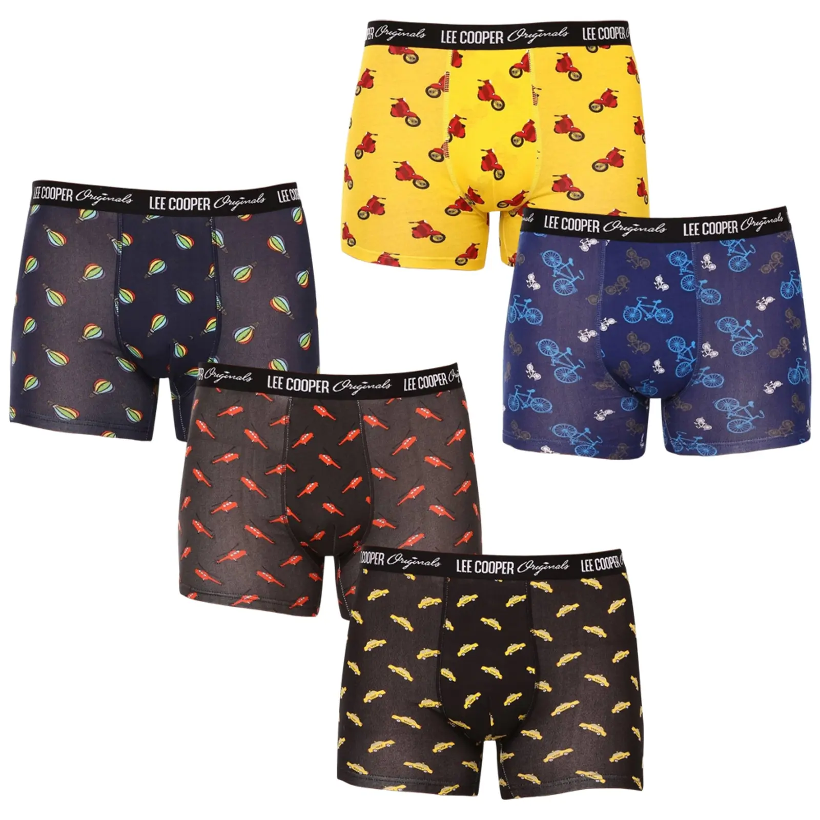 5PACK pánské boxerky Lee Cooper vícebarevné (LCU3200700E-1763083) M, trenky / trenýrky