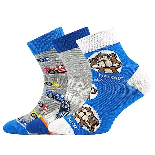 3PACK dětské ponožky Lonka vícebarevné (Dedotik - Mix G) 25/29