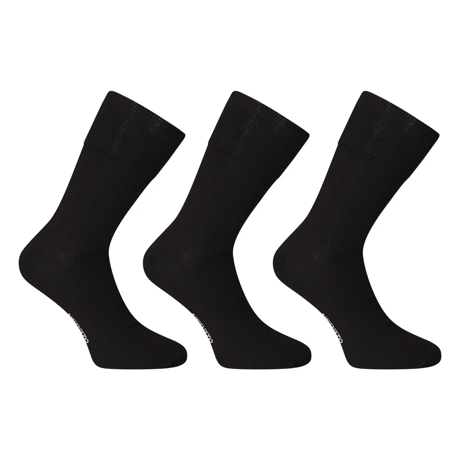 3PACK ponožky Nedeto vysoké medic černé (3PMV001)