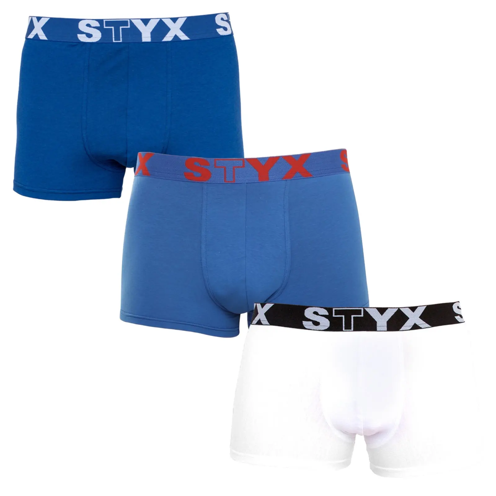 3PACK pánské boxerky Styx sportovní guma nadrozměr vícebarevné (R9676861) 4XL, trenky / trenýrky